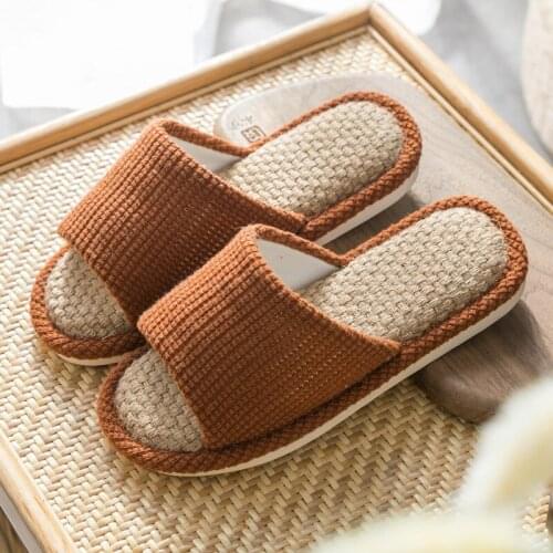 Breathable Cotton Blend Slippers Women Men Indoor Slipper Soft Sole Slides Lovers Home Floor Shoes Lovers Fashion Women Slides