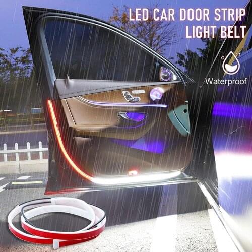 SKUA29774 120cm Waterproof LED Car Door Welcome Light Safety Warning Streamer Lamp Strip Auto Decorative Ambient Lights