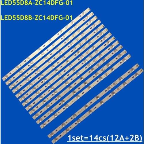 LED Backlight Strip LED55D8A/B-ZC14DFG-01 30355008220/21 For LS55AL88A72 LS55AL88A71 U55X31J LU55U31 D5551A LED55D8B 55U1