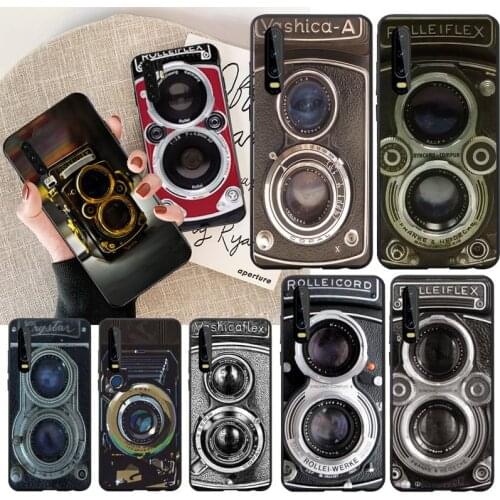 PENGHUWAN Rolleiflex Vintage Retro Camera Phone Case for Huawei P30 P20 Mate 20 Pro Lite Smart Y9 prime 2019