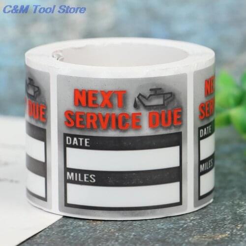 100pcs/roll Oil Change/Service Reminder Stickers Window Sticker Car Sticker Accessories Decorative Waterproof Clear PET 5cm*5cm