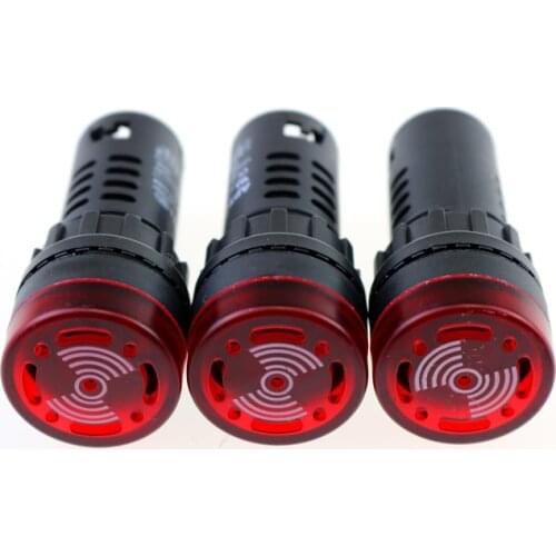 2PCS AD16-22SM Indicator light signal lamp Flash buzzer 12V 24V 220V 380V LED