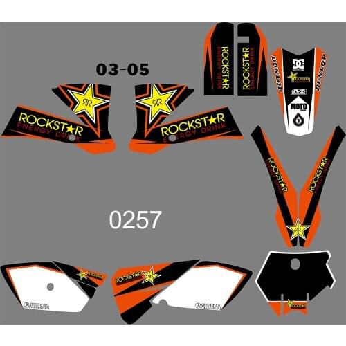 3M 0257 Motorcycle Team Graphic & Backgrounds Decal Stiker Kits for KTM SX85 2003 2004 2005