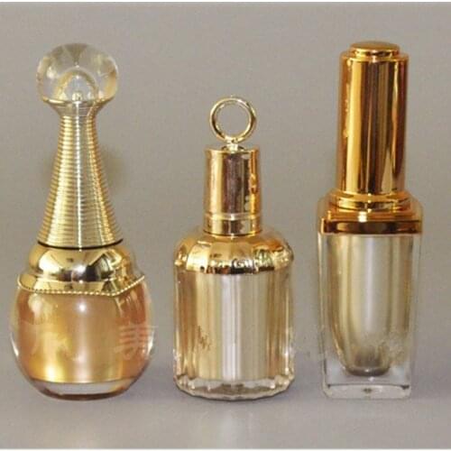 3 Styles 10ml Empty Nail Polish Containers Acrylic Nail Box with Brush Makeup Beauty Refillable Nail Art Kit Packaging Top Quality 10pcs