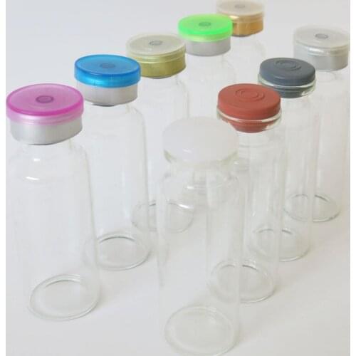 50 x 20ml Amber Clear Perfume Essential Essence Glass Bottles with Filp off Lid Pharmaceutica Sample Vials & Rubber Stopper