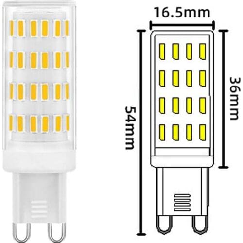 6pcs G9 dimmable LED 4014 SMD low voltage ACDC 12V-24V 3.5W PC cover 63LED Replace halogen lamp Chandelier crystal light