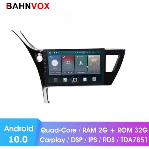 9" android 10.0 RAM2G car gps dvd player for Toyota Corolla LHD 2017 2018 car radio multimedia navigation stereo head unit dsp