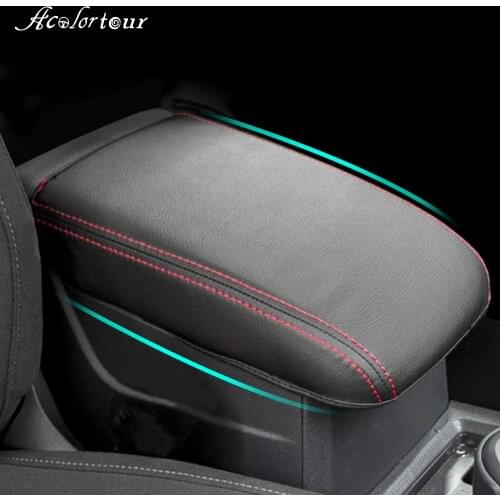 Car Armrest Box Cover for Volkswagen Golf 7 mk7 2017 PU Leather Auto Central Control Storage Box Pad Car Styling