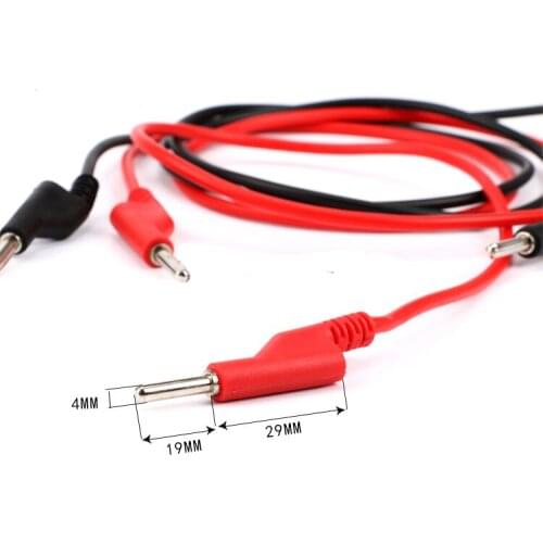 Free shipping 5PC High quality 1m Banana Plug To banana plug Silicone Cable Multimeter Test Leads 1500V 10V test cable