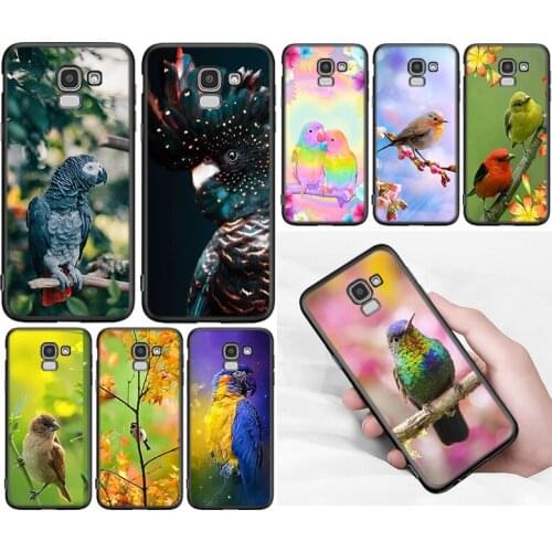 Animal Parrot Bird Cover For Samsung Galaxy J8 J7 Duo J6 J5 Prime J4 Plus J3 J2 Core 2018 2017 2016 Phone Case