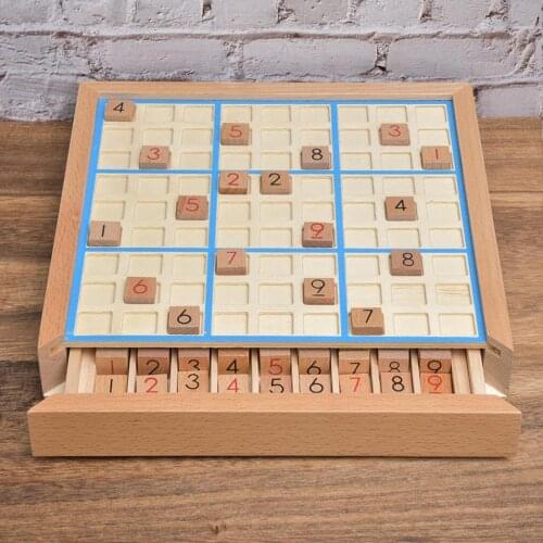 Children Sudoku Chess Logic Training Board Beech International Checkers Game Table Toy Gift Learning & Education Puzzle Toy