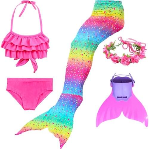 Little Mermaid Tail Baby girl outfit Costume kids Cosplay anime Fancy dress Toddler girl bathing suit