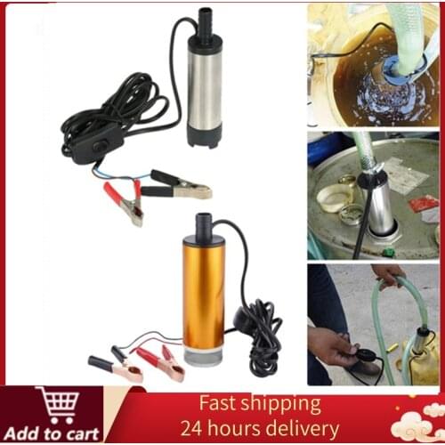 DC 12V/24V Stainless Steel Electric Submersible Water Pump Fuel Water Oil Fluid 8500r/min Transfer Pump Dropshipping