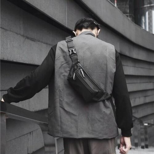 FGGS-Waterproof Man Waist Bag Fashion Chest Pack Outdoor Sports Crossbody Bag Casual Travel Male Bum Belt Bag