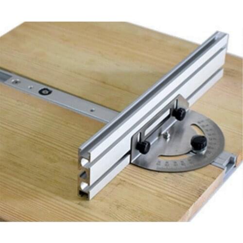 Miter Gauge Fence System Woodworking Tools Push Block with Angle Plate Ruler for Table Saw, Band Saw, Router Table, Jointers
