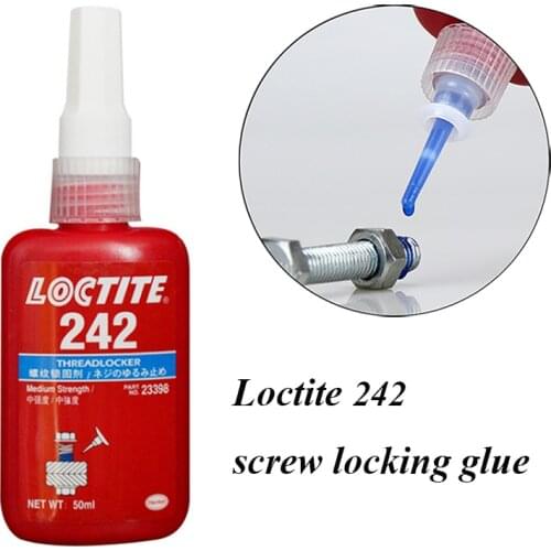Loctite 242 Medium Strength Screw Sealing Glue Anti-loose Anaerobic Glue Thread Locker Adhesive Anti-Corrosion Blue Glue 50ml