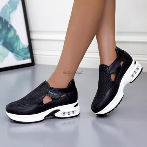 Women Sneakers Thick Bottom Casual Shoes Air Cushion Platform Sneakers Women Sports Shoes Basket Femme Breathable Running Shoes