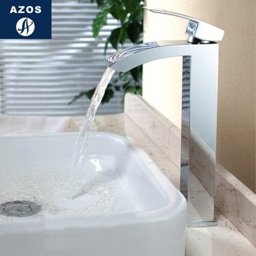 Azos Under Counter Basin Faucet Soft Wash Basin Brass White Cold and Hot Switch Shower Room Basin Bathroom Cabinet Single Handl