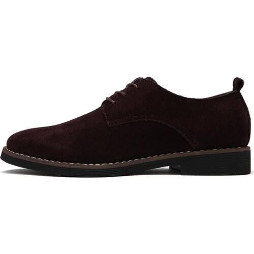 M-anxiu PU Suede Leather Suede shoes Black Brown Soft Shoes Oxford Men Shoes 2020 Leisure Male Formal Shoes Plus Size 38-48