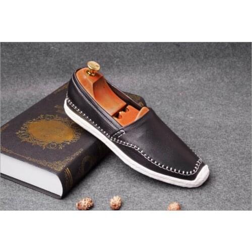 New Spring and summer Breathable casual shoes for men fashion men Shoes genuine leather slip on Loafers mens shoes