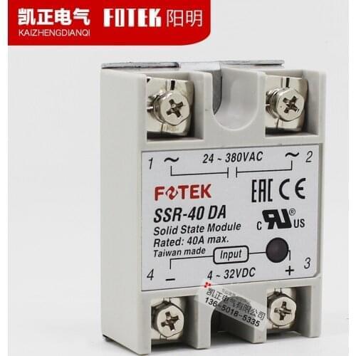 Fotek DC Single Phase Solid State Relay SSR-10AA SSR-25AA/50AA /40AA/75AA SSR-10VA/25VA/40VA SSR-05DD/10DD/25DD/50DD SSR-PC