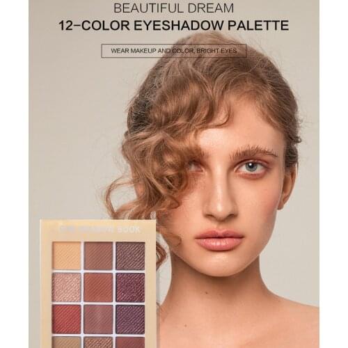 Pearlescent Eyeshadow Palette Earth Color Shiny Nude Pigment Repairing Eye Shadow Box Easy To Color Female Maquillage
