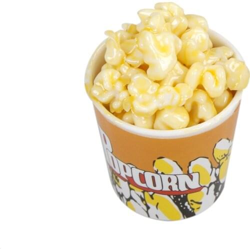 TOYZHIJIA 1PCS A Bucket of Popcorn Toy Mini DIY Simulation Food Toy 1/6 Doll House Miniature for Barbie Home Decor