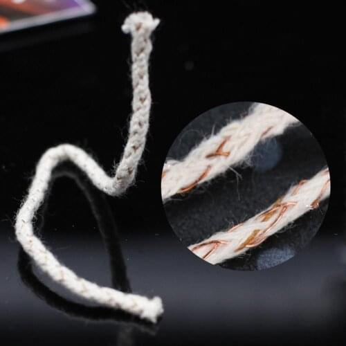 Kerosene Lighters Universal Copper Wired Cotton Core Wicks Petrol Gasoline Lighter Replacement Repair DIY Supplies 10/30/50pcs