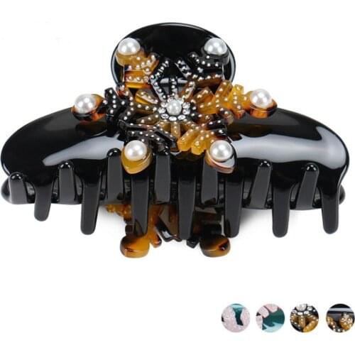 Dressy Polaris Hair Claw Clip for Women Lady Classic Hair Clamp Accessory - Luxury Hair Ornament Tiara for Thick Braid Wear Prom