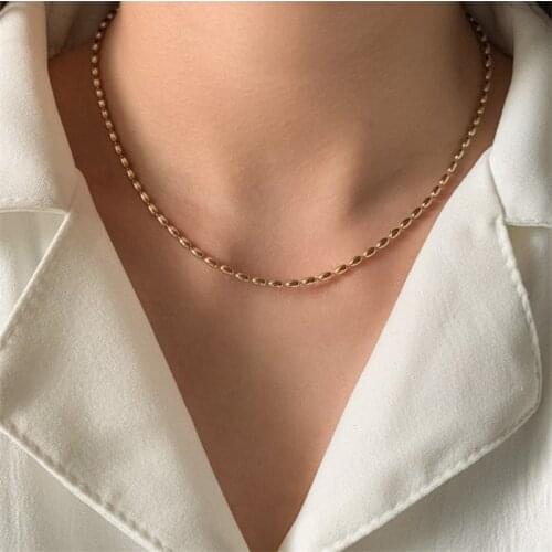 Timeless Wonder Titanium Geo Beaded Chain Pave Choker Necklace Women Stainless Steel Jewelry Punk Gothic Boho Trendy Ins 5444