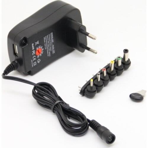 1PCS 30W Universal AC Wall Plug in Power Adapter 3v 4.5v 5v 6v 7.5v 9v 12v 2.5A charger with 6pieces tip Switching power supply