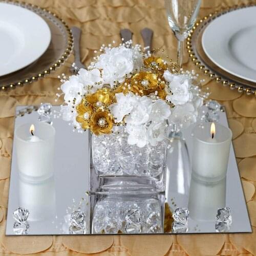 30x30cm PVC Mirror Table Napkin Meal Mat Wedding Event Napkins Banquet Party Decoration