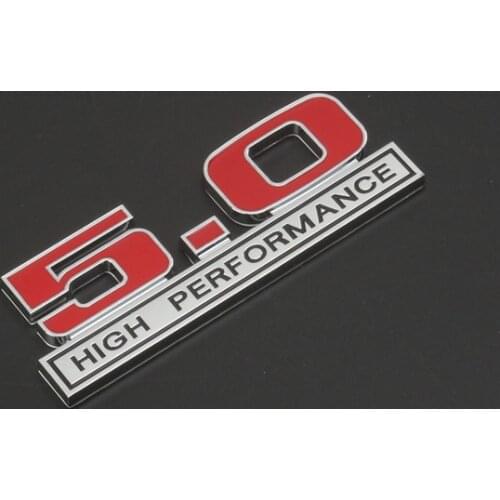 3D Auto Modified Metal 5.0 Car Trunk Side Seal Decal Badge Emblem Car Accessories