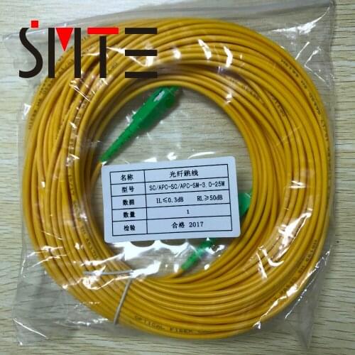 SC APC Fiber optic Patch cord 30 meters single mode 3mm SC/APC