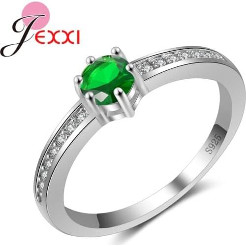 925 Sterling Silver Rhinestone Wedding Engagement Cubic Zirconia Ring For Women Bands Jewelry Fashion Anillos Bague