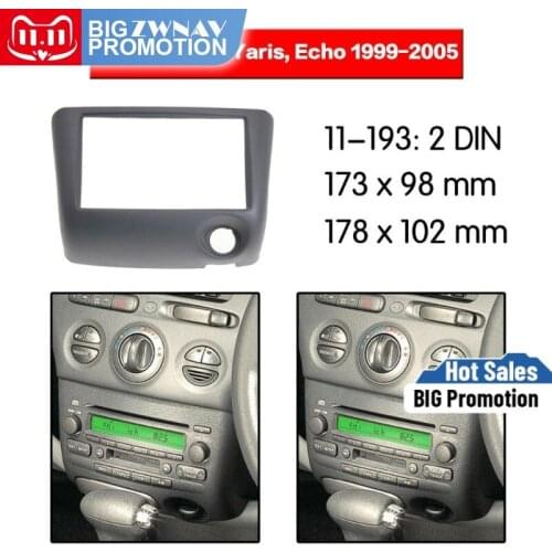 Car DVD Player frame For 1999-2005 Toyota Vitz/ Yaris/ Echo 2DIN Auto Radio Multimedia NAVI fascia