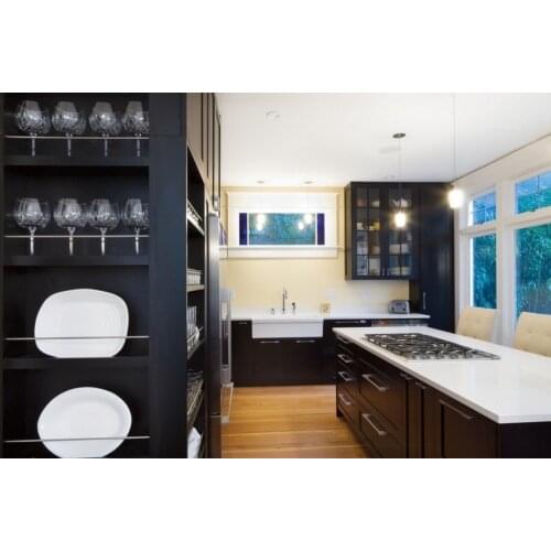 Black kitchen cabinet