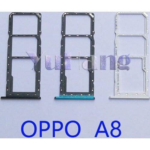 For Oppo A8 New SIM Card Tray Micro SD Card Holder Slot Adapter Parts