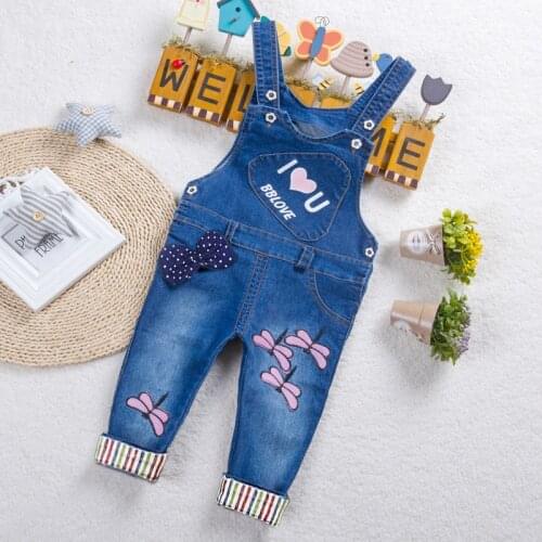 IENENS Baby Denim Overalls Toddler Girl Playsuit Clothes Clothing Kids Jean Long Pants Infant Dungaress 1-4 Years Child Jeans