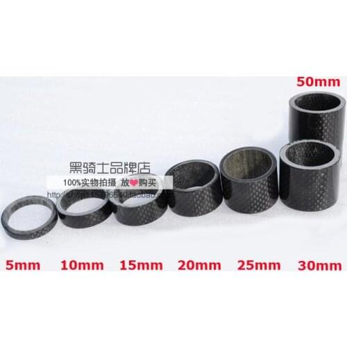 Mountain bike 28.6mm fork bowl 3k carbon fiber road bicycle headset spacer 5 10 15 20 25 30 50mm cycling parts for 1 1/8'' fork