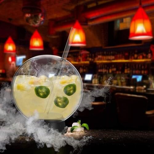 Cocktail Glass Creative Sphere Shaped Reusable Drinking Straw Cup Wine Juice Glasses Coffee Tumbler For Bar Home Party