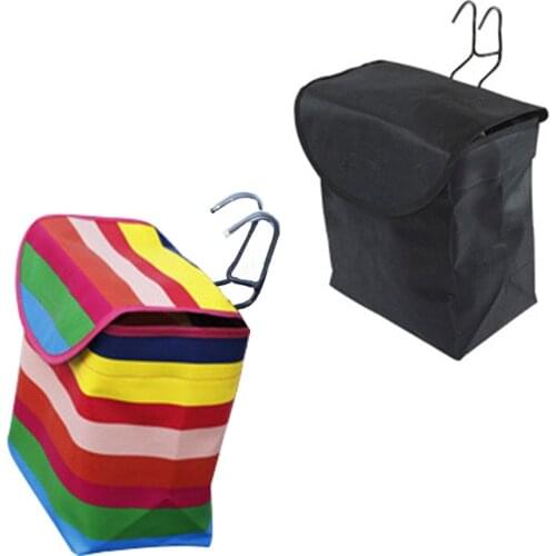 Bicycle Covered Basket Canvas Folding Front Basket Hanging Basket Storage Bags for Motorcycle Electric Vehicle Bags 2021