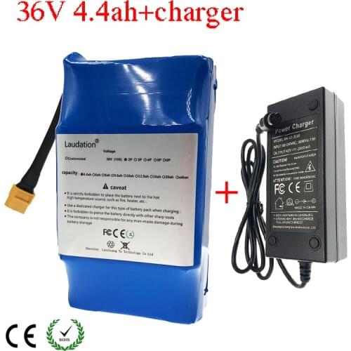 Laudation 36V 4.4ah Lithium Battery Universal Electric Scooter Balance Battery Self-Balancing For 10S 2P With 42V 2A Charger