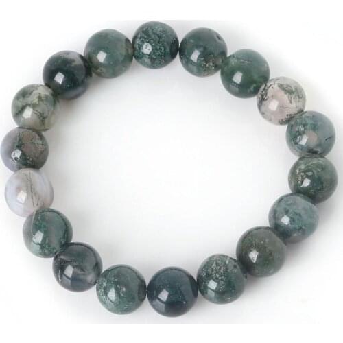 Hot Sale Charm Bracelet With Natural Stone Beads Aquatic Agates Onyx Beaded Yoga Stretch Bracelets For Women Man Friend Gift