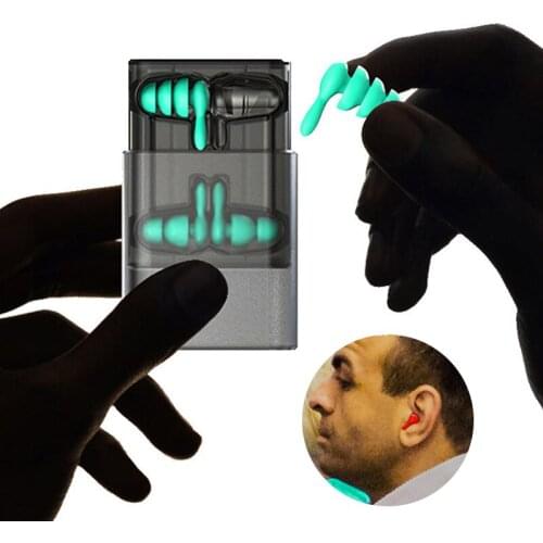 2Pair Reusable Earplugs Noise Reduction Earplugs Soft Sound Insulation Ear Plug Anti Noise Hearing Protection For Sleep Swimming