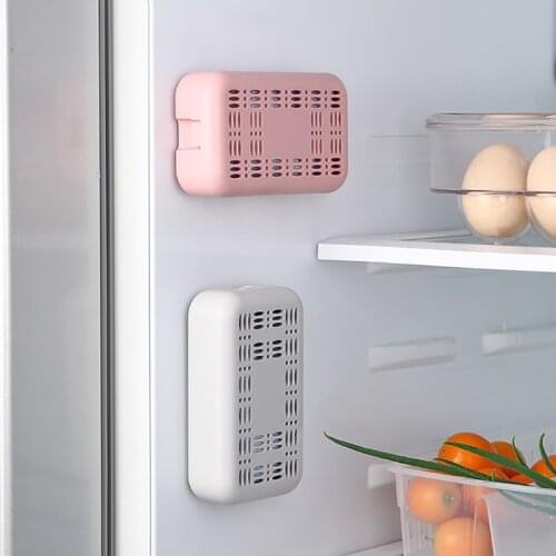 Reusable for Air Freshener Remove Odor Rectangle/Polygon PP/Activated Carbon 1Pcs Multi Purpose Refrigerator Supplies Pink/Gray