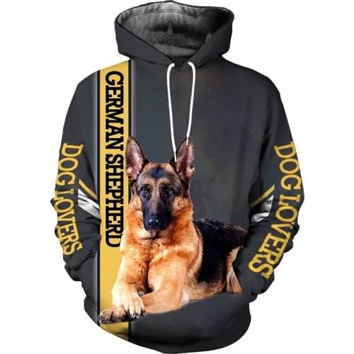 2020 hot sale Men women German Shepherd dog limited edition 3d zipper hoodies long sleeve Sweatshirts jacket pullover tracksuit