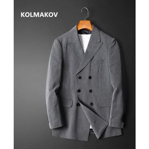 2021 spring jacket Mens coat, autumn double breasted mens Classic Blazer Business high quality Blazers men full size S-5XL