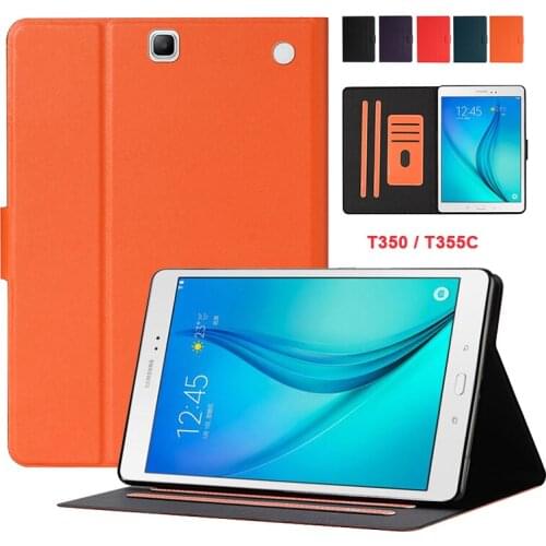 2020 New Business Case For Samsung Galaxy Tab A 8.0 SM-T350 SM-T355C 8 inch PU leather Soft TPU flip stand cover