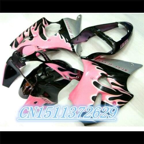 Bo Perfect fit for Kawasaki ZX6R 2000-2002 red flames black fairings Ninja 636 ZX-6R 00 01 02 fairing kit